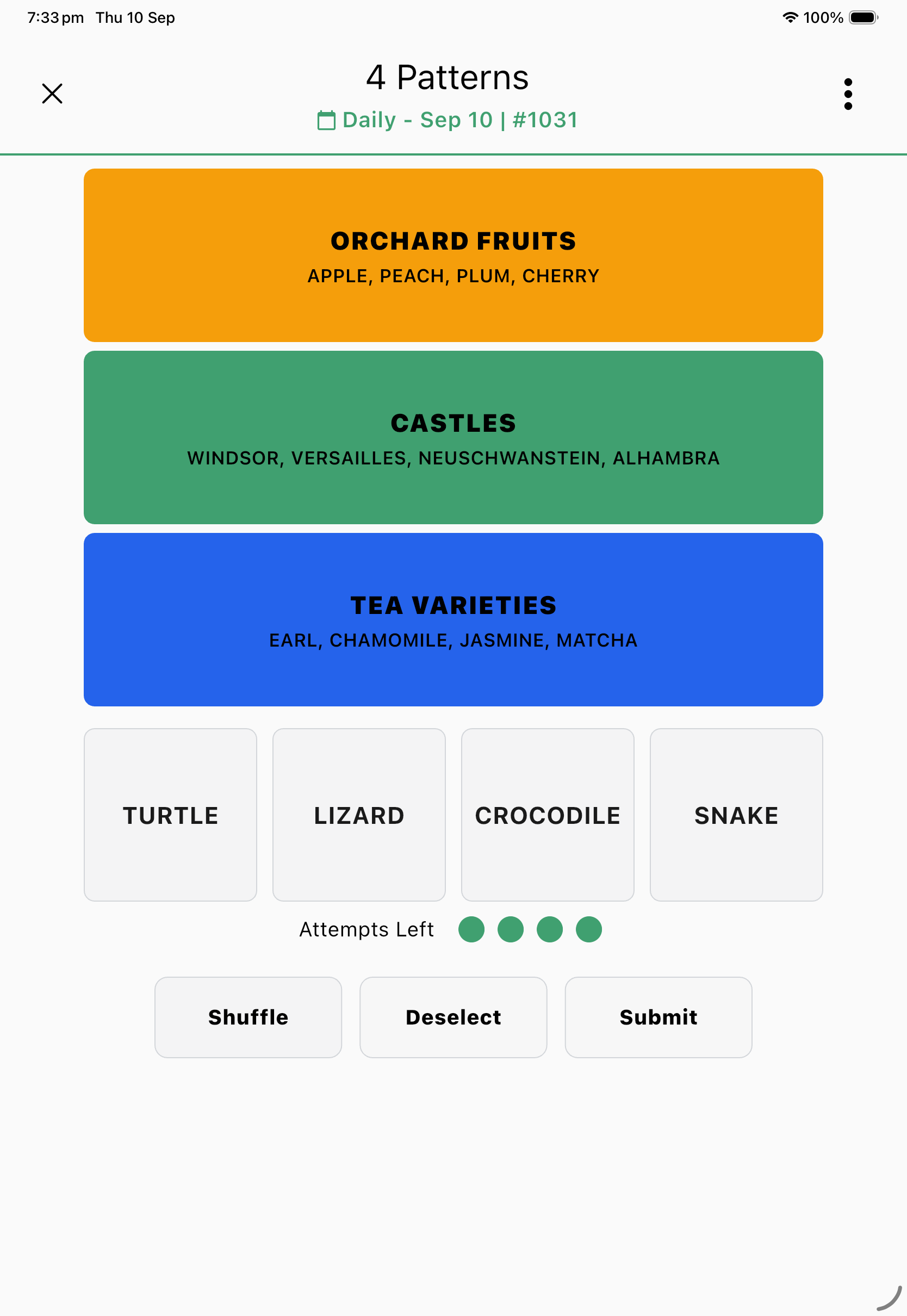 4 Patterns on iPad